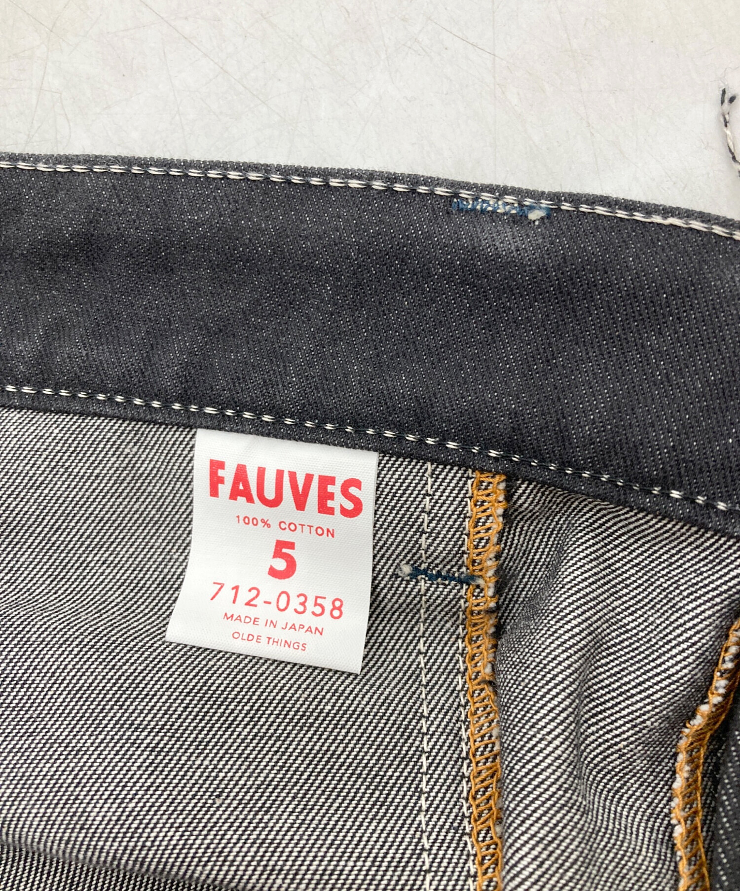 中古・古着通販】FAUVES (フォーブ) 25AW RANCH BLACK ワイドデニム 