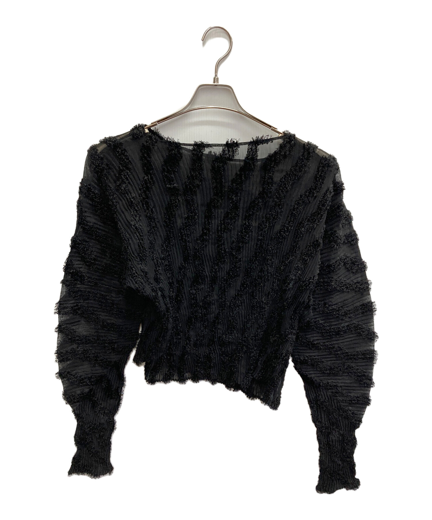 ISSEY MIYAKE ドット柄 プリーツ アシメ ブラウス 古着 ISSEY MIYAKE ドット柄 プリーツ アシメ ブラウス 古着