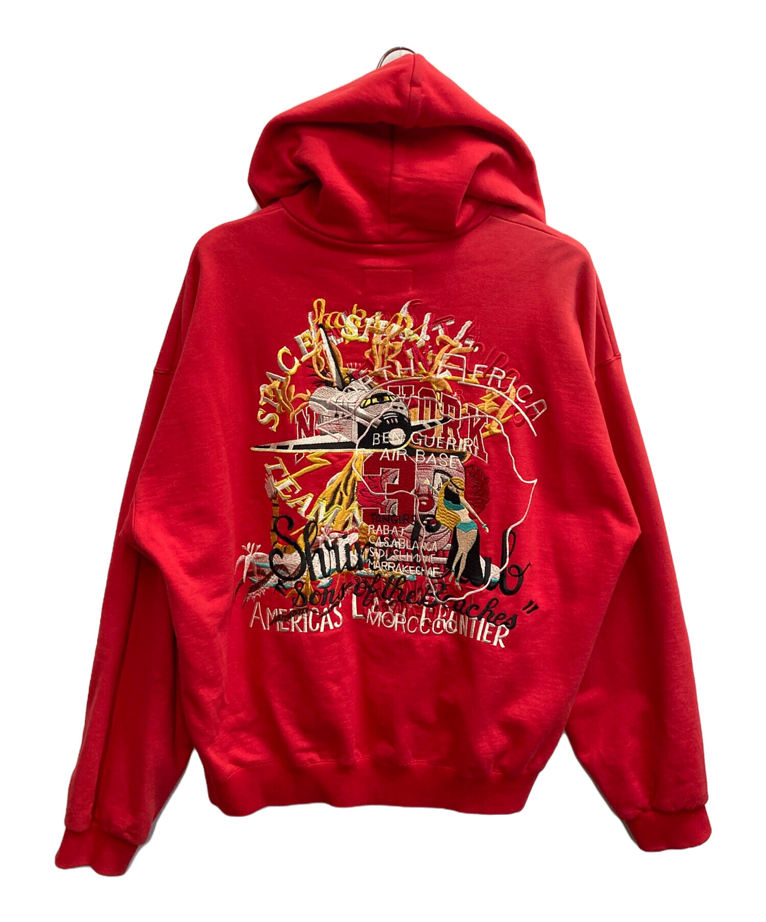 中古・古着通販】doublet (ダブレット) CHAOS EMBROIDERY HOODIE RED
