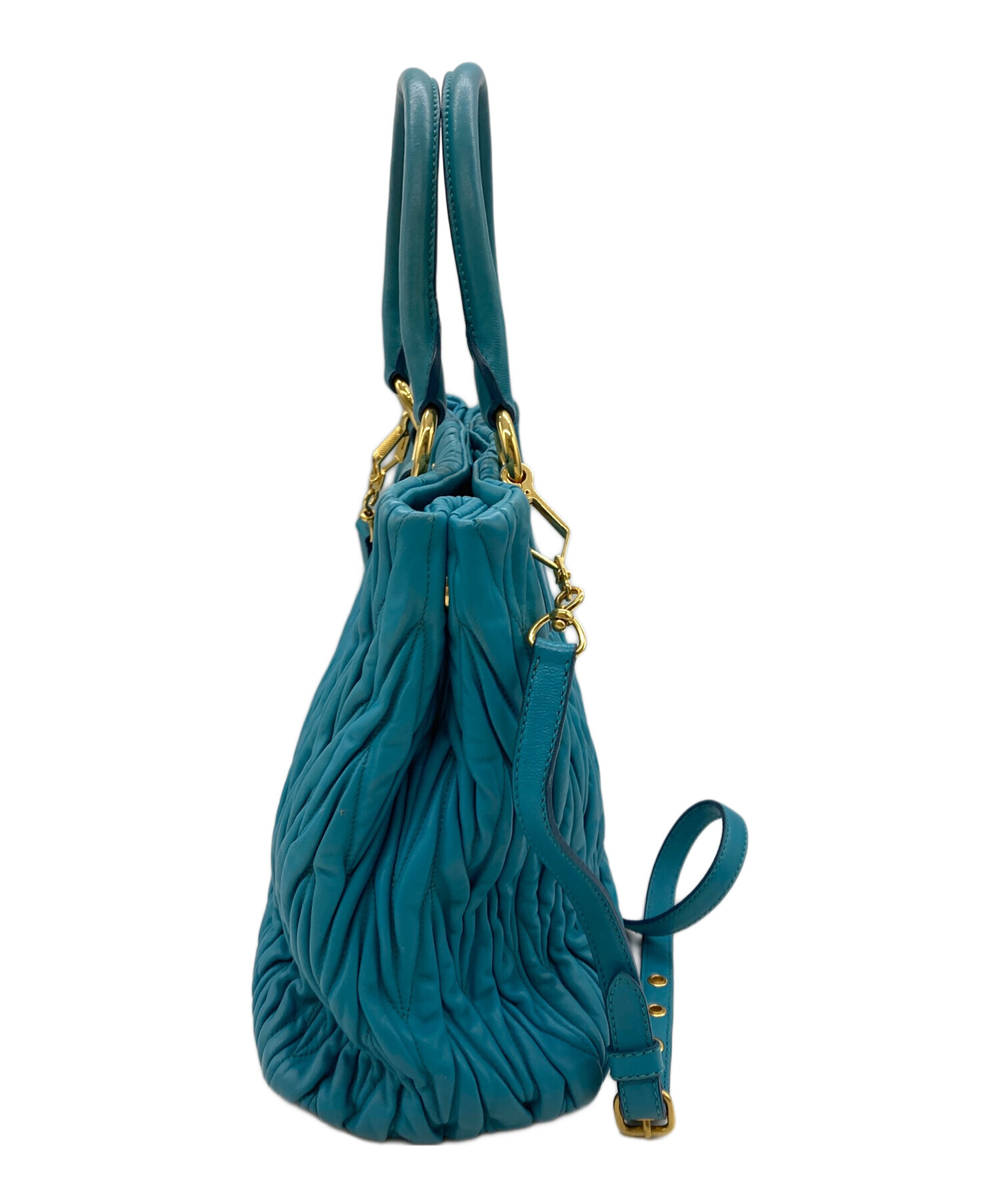 中古・古着通販】MIU MIU (ミュウミュウ) 2wayハンドバッグ TURCHESE