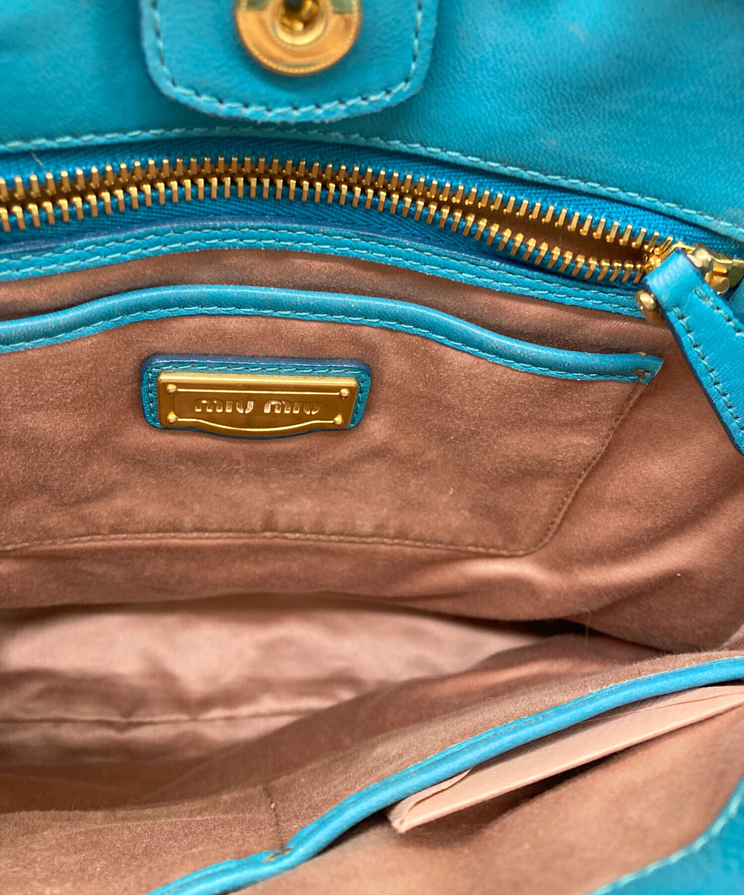 中古・古着通販】MIU MIU (ミュウミュウ) 2wayハンドバッグ TURCHESE