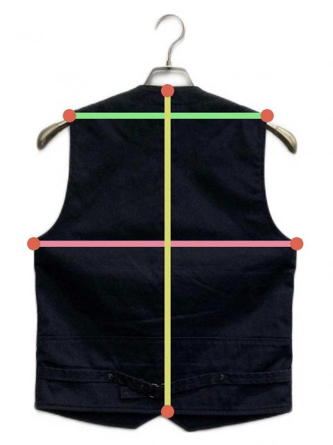 ゲルガ　GERUGA ベスト　サイズ4 ネイビー 中古・古着通販】GERUGA (ゲルガ) ダックワークベスト ネイビー サイズ