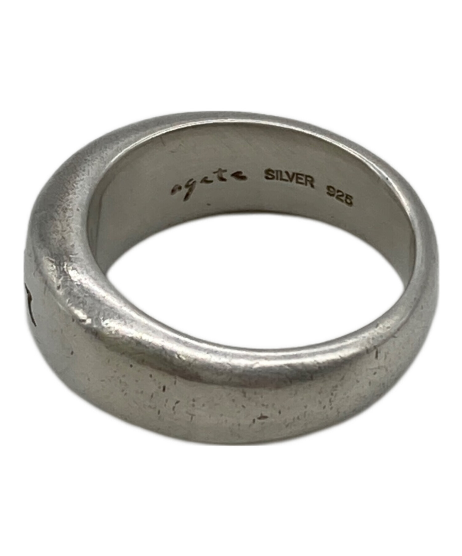 中古・古着通販】agete (アガット) ロゴシルバーリング サイズ:9.5号