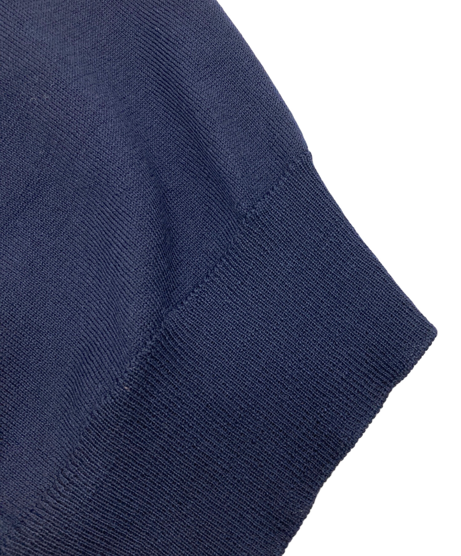 中古・古着通販】PRADA (プラダ) ニットポロシャツ ネイビー サイズ:48