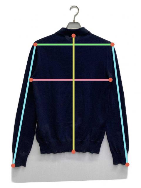 PRADA archive ポロシャツ 中古・古着通販】PRADA (プラダ) ニットポロシャツ ネイビー サイズ:48