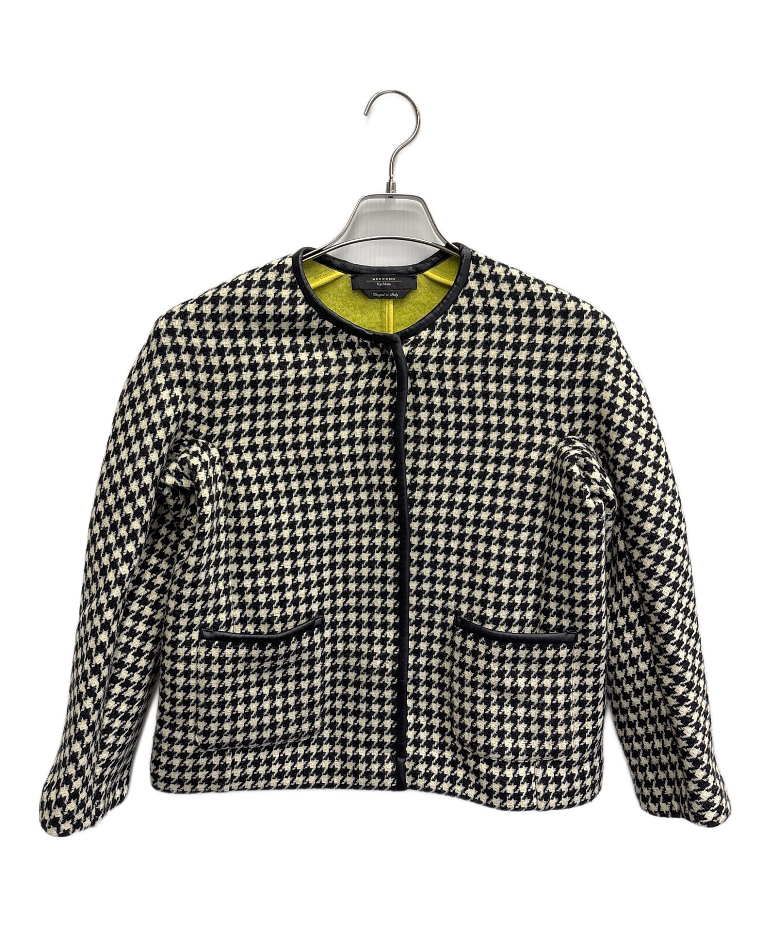 Max Mara マックスマーラ 千鳥柄 ウール テーラード ジャケット 中古・古着通販】WEEKEND Max Mara (ウィークエンド マックスマーラ