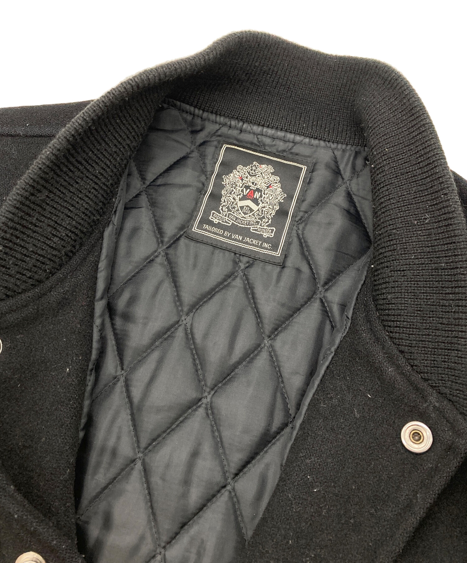 【未使用品】VAN JAC. ヴァンヂャケット ヴィンテージ エプロン 中古・古着通販】VAN JAC (ヴァン・ヂャケット) スタジャン ブラック