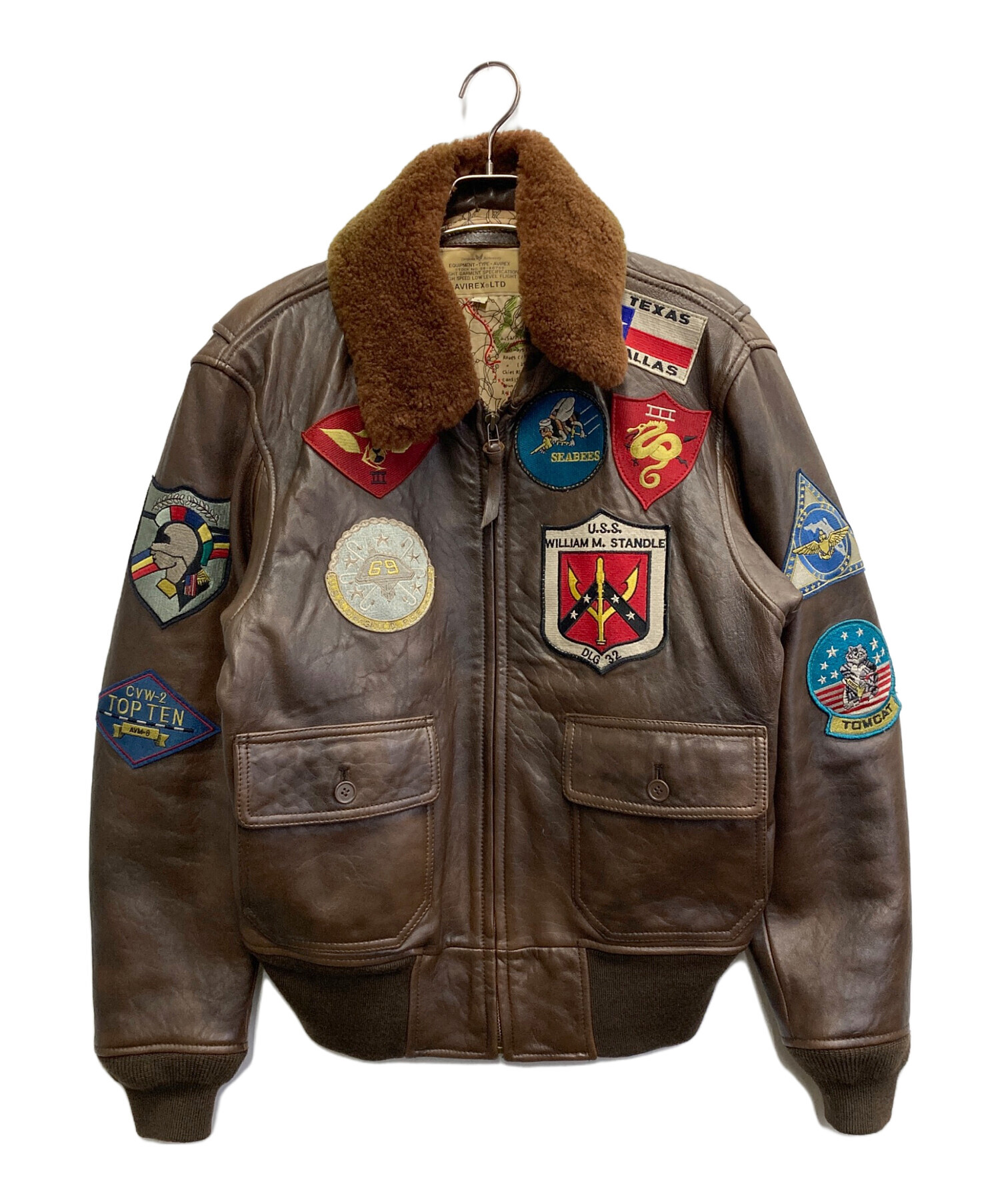 AVIREX ダークブラウン レザージャケット L AVIREX ダークブラウン レザージャケット AVIREX(アヴィレックス