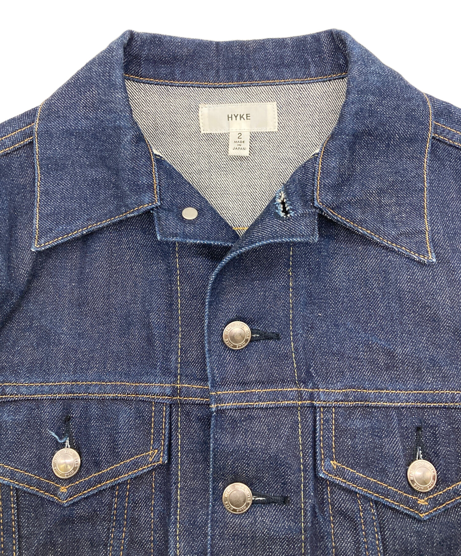 中古・古着通販】HYKE (ハイク) タイトデニムジャケット インディゴ