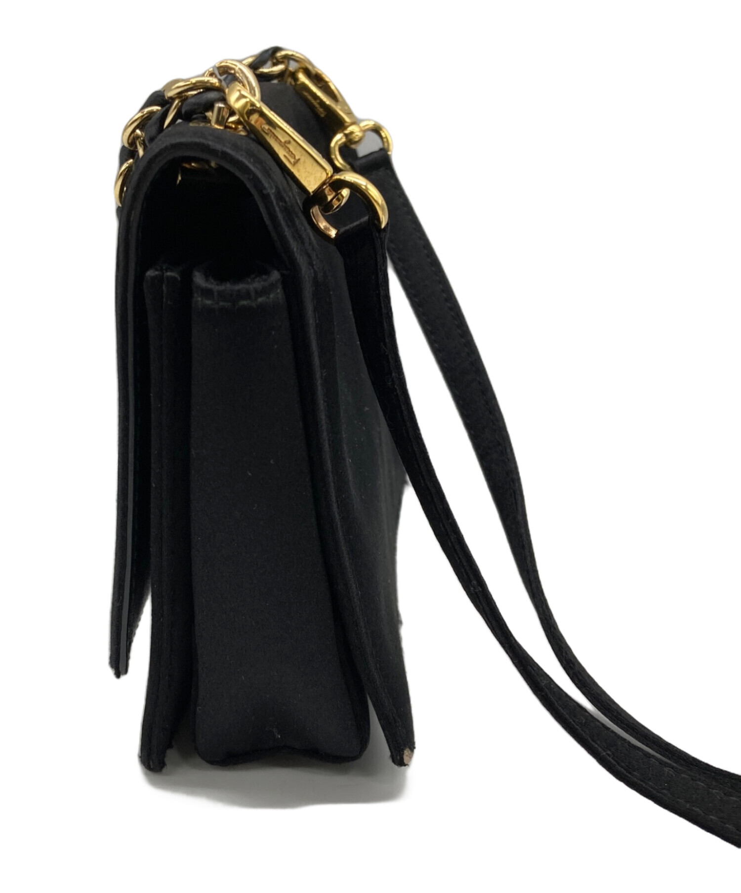 Salvatore Ferragamo ショルダーバッグ  黒 【古着】【中古】【送料無料】 中古・古着通販】Salvatore Ferragamo (サルヴァトーレ フェラガモ