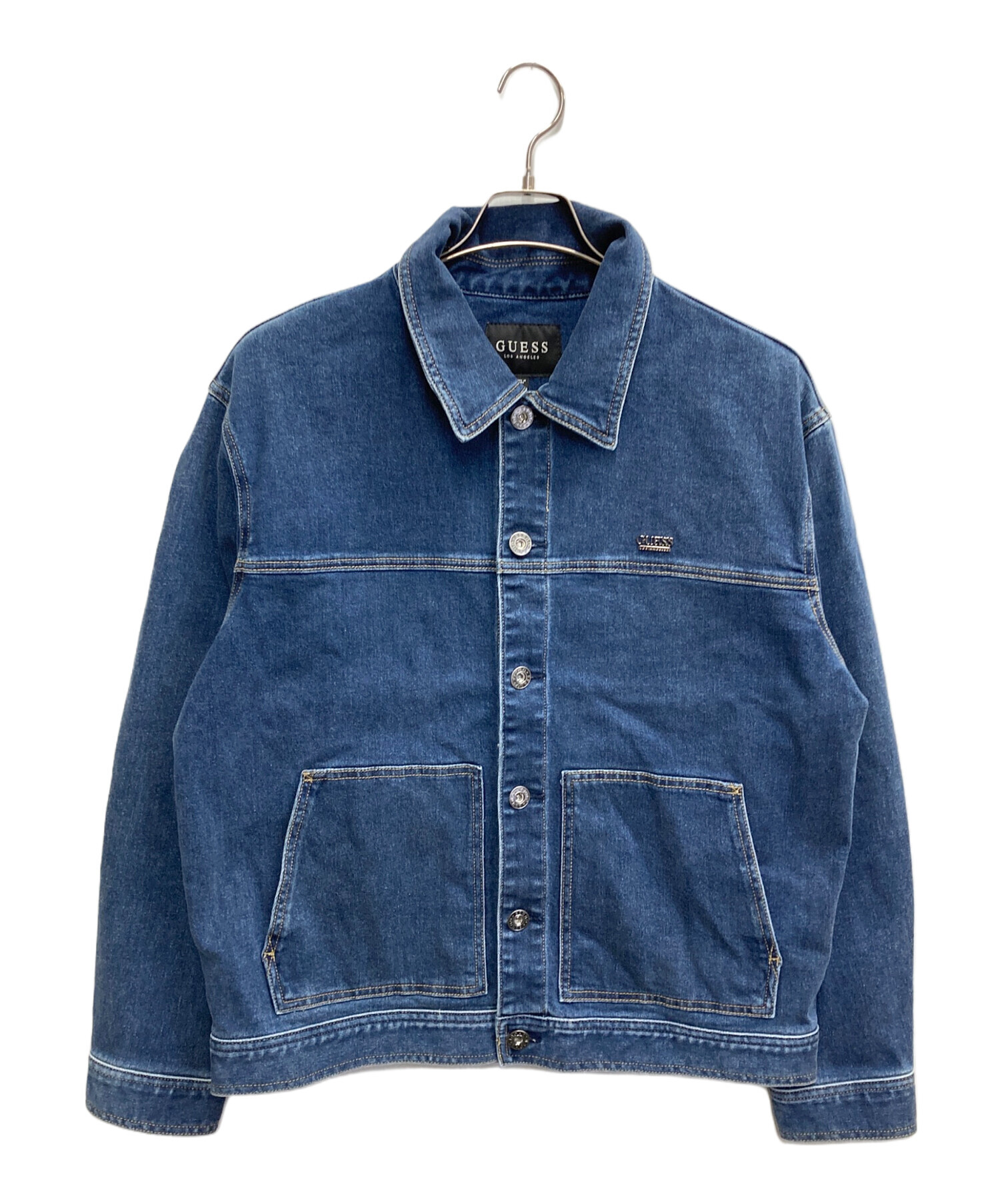 中古・古着通販】GUESS (ゲス) デニムジャケット ネイビー サイズ:XL