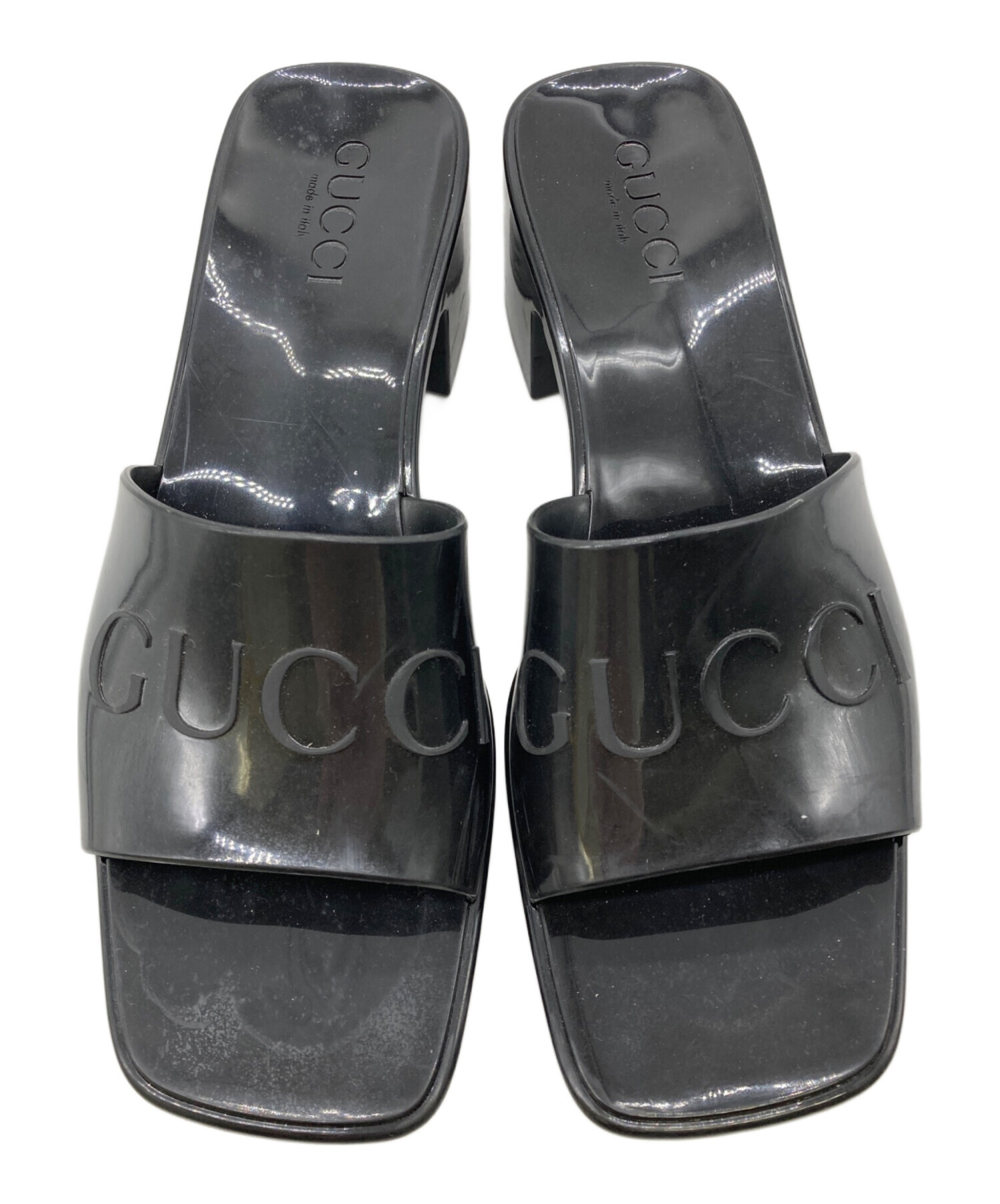 中古・古着通販】GUCCI (グッチ) ラバースライドサンダル ブラック