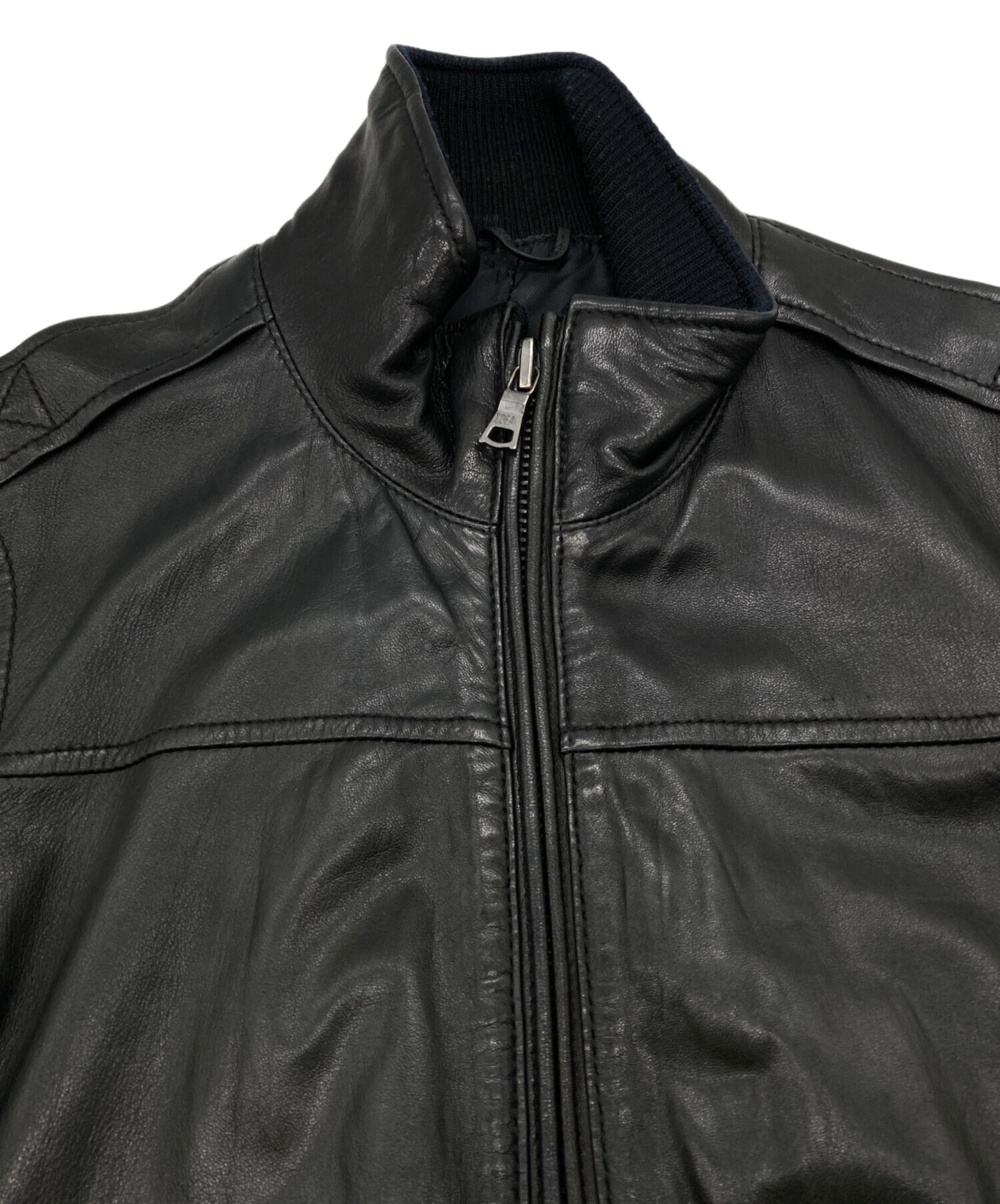 【未使用】  シープレザージャケット 中古・古着通販】SHIPS (シップス) シープレザージャケット ブラック