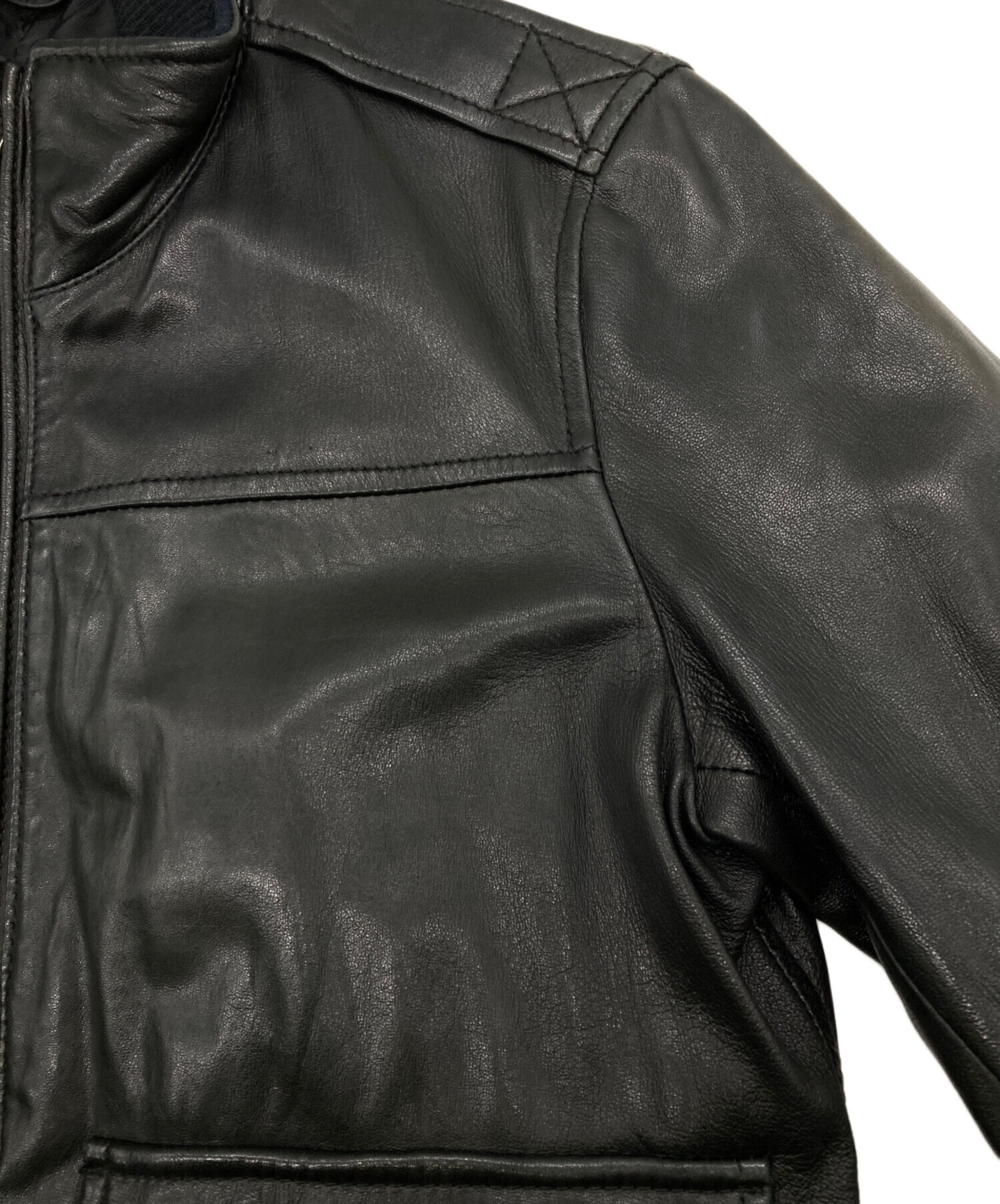 中古・古着通販】SHIPS (シップス) シープレザージャケット ブラック