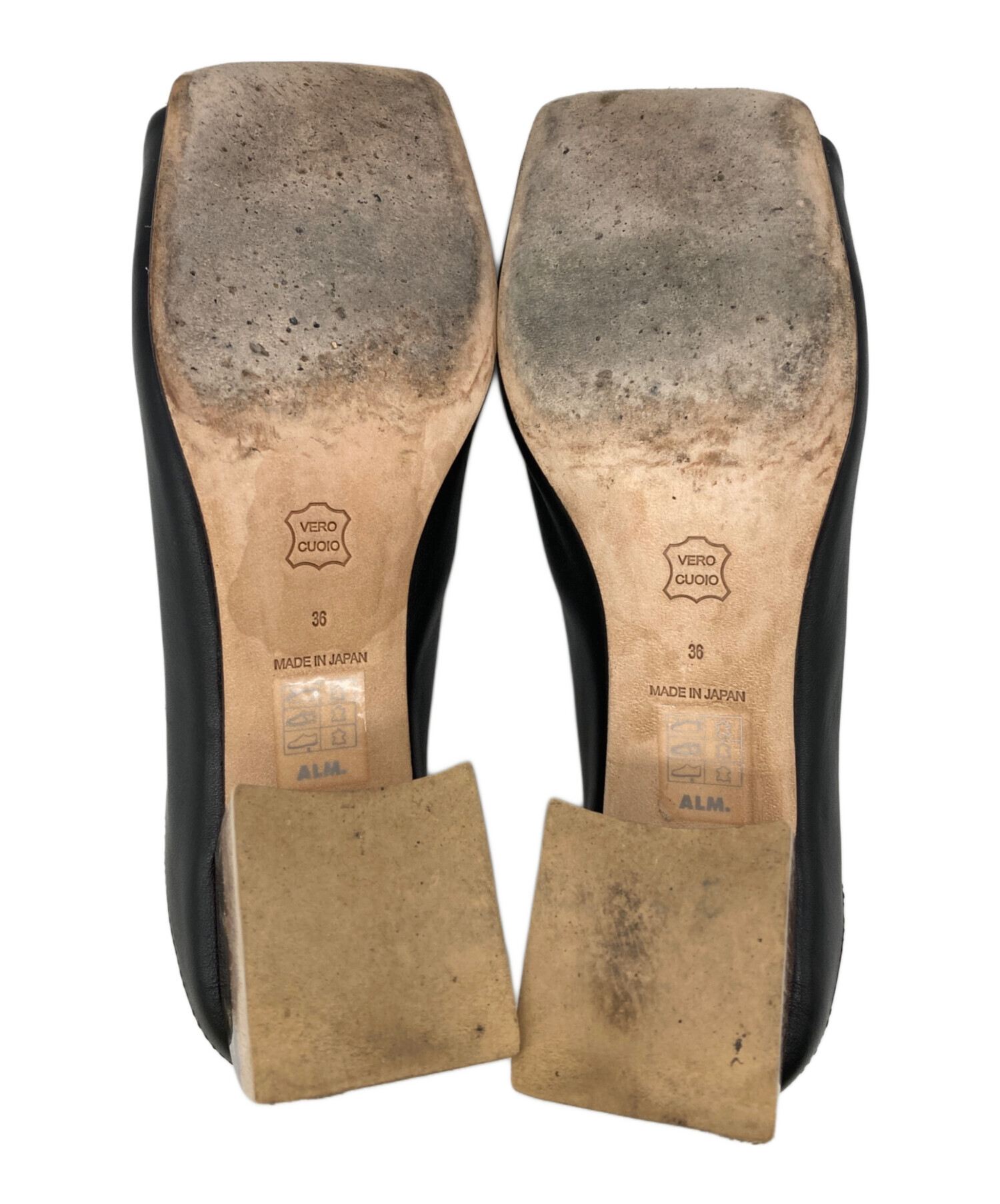 中古・古着通販】ALM (アルム) ERIN LEATHER PUMPS ブラック サイズ:36