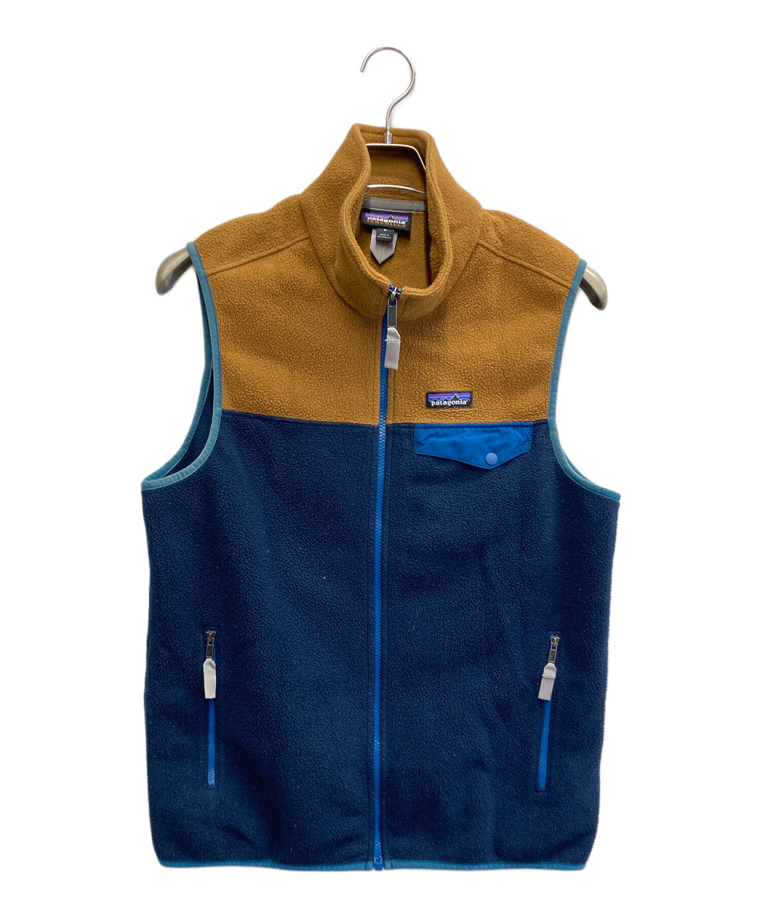 patagonia パタゴニア フリースベスト Lサイズ ベージュ 青 patagonia パタゴニア フリースベスト Lサイズ ベージュ 青