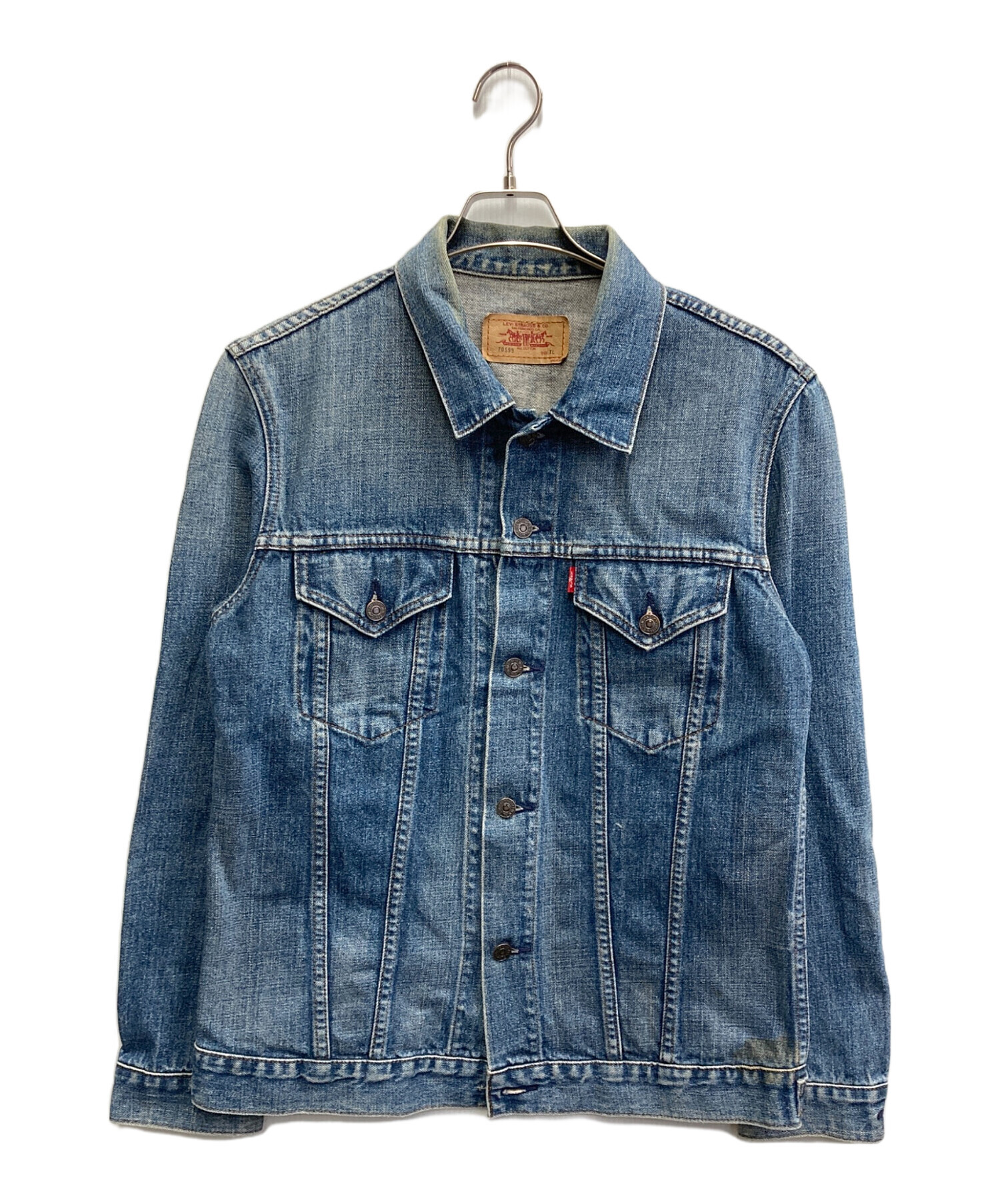 中古・古着通販】LEVI'S (リーバイス) デニムジャケット ネイビー