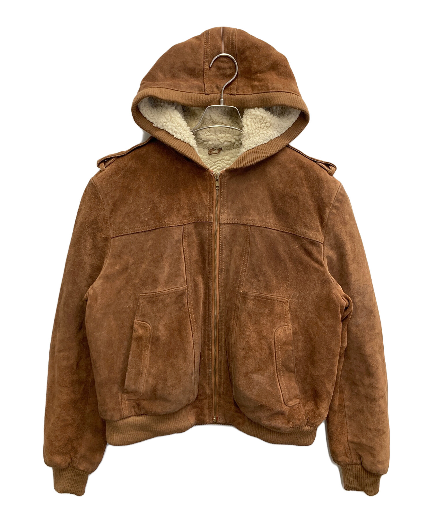 80’s~90’s スエードフリンジジャケット　ブラウン 中古・古着通販】bermans (バーマンズ) 80'S スエードフーディー