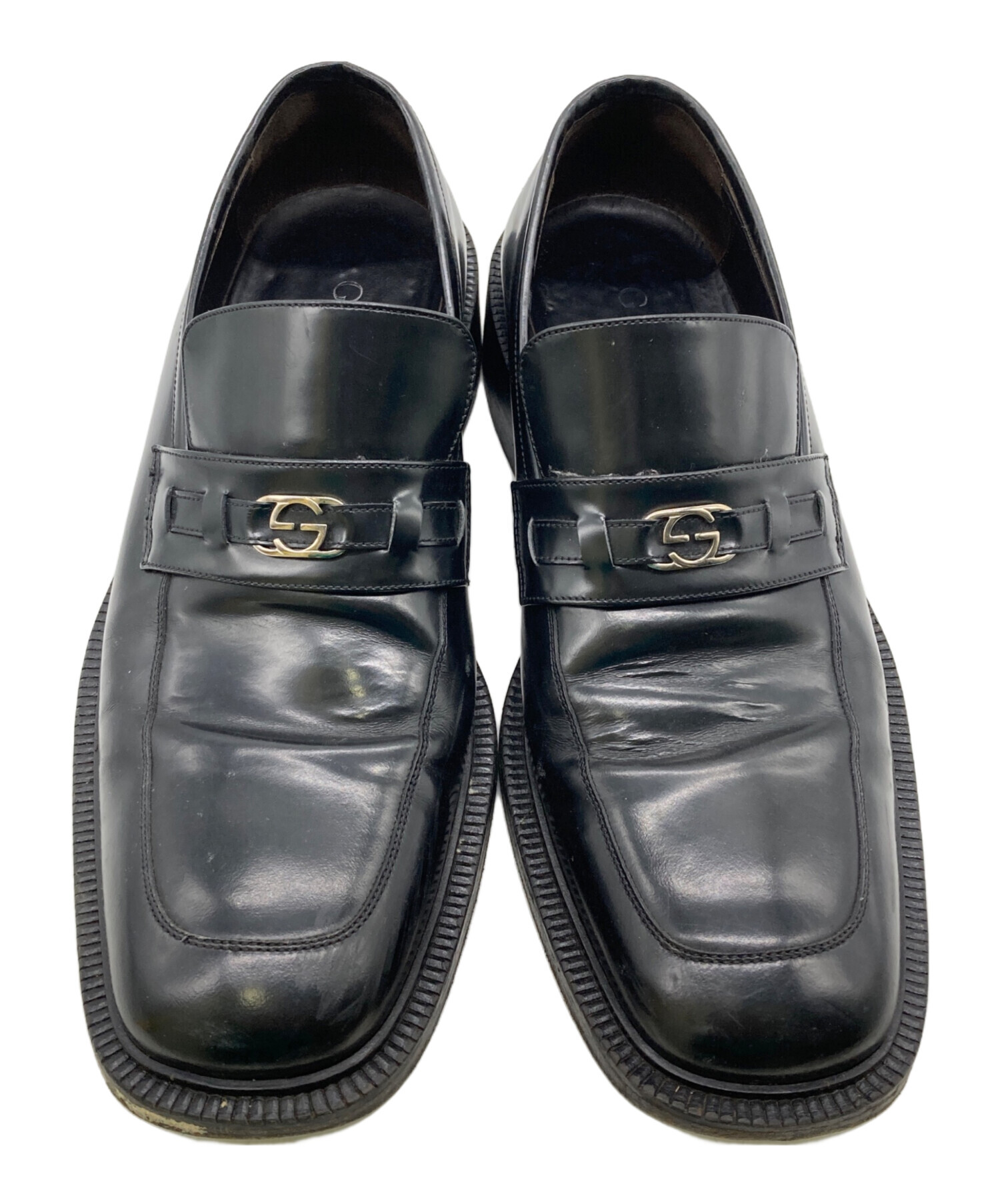 中古・古着通販】GUCCI (グッチ) GGロゴ スクエアトゥローファー