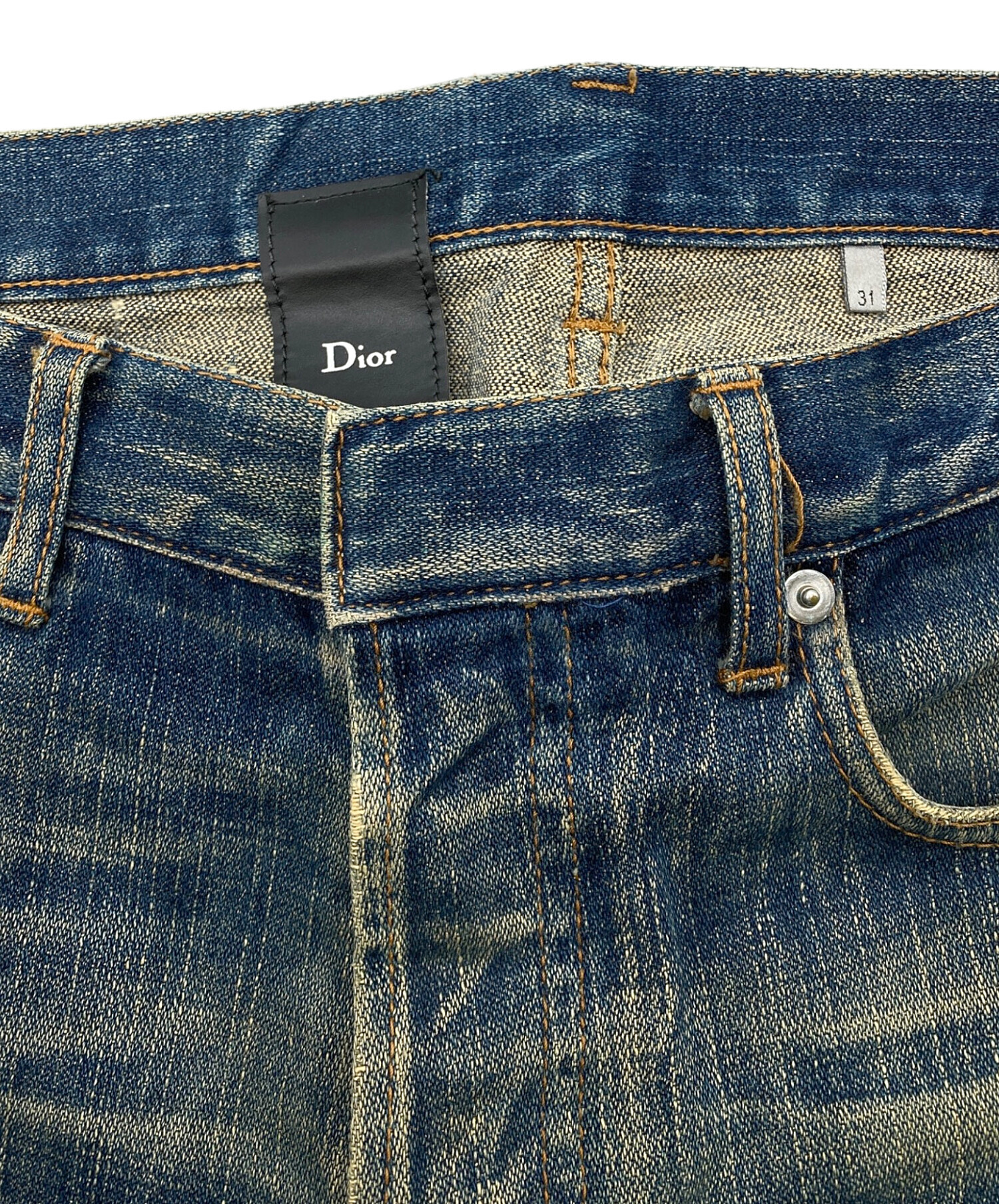 中古・古着通販】Dior Homme (ディオール オム) ダメージ加工スリム 