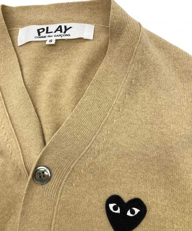 PLAY COMME desGARCONS カーディガン XS ベージュ　ニット 中古・古着通販】PLAY COMME des GARCONS (プレイコムデギャルソン