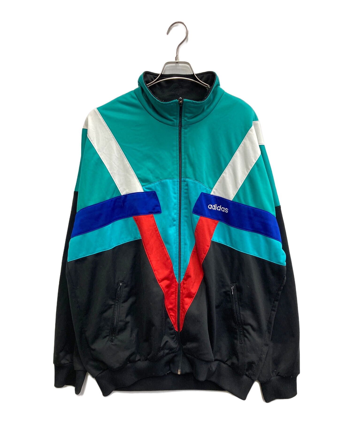 adidas 80s トラックジャケット　ラスタ 80s adidas ラスタカラー トラックジャケット トレフォイル | 古着屋DAISY