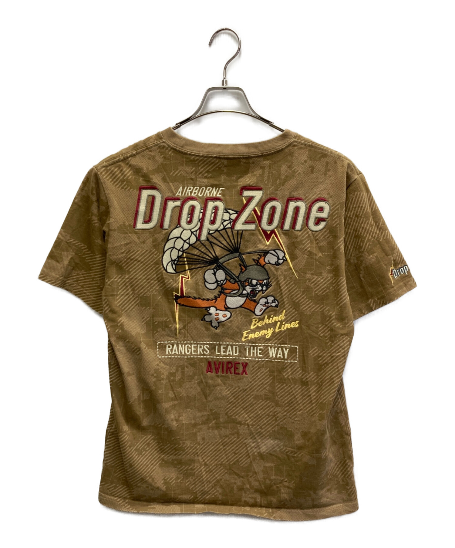 中古・古着通販】AVIREX (アヴィレックス) ワッペンTシャツ ブラウン 