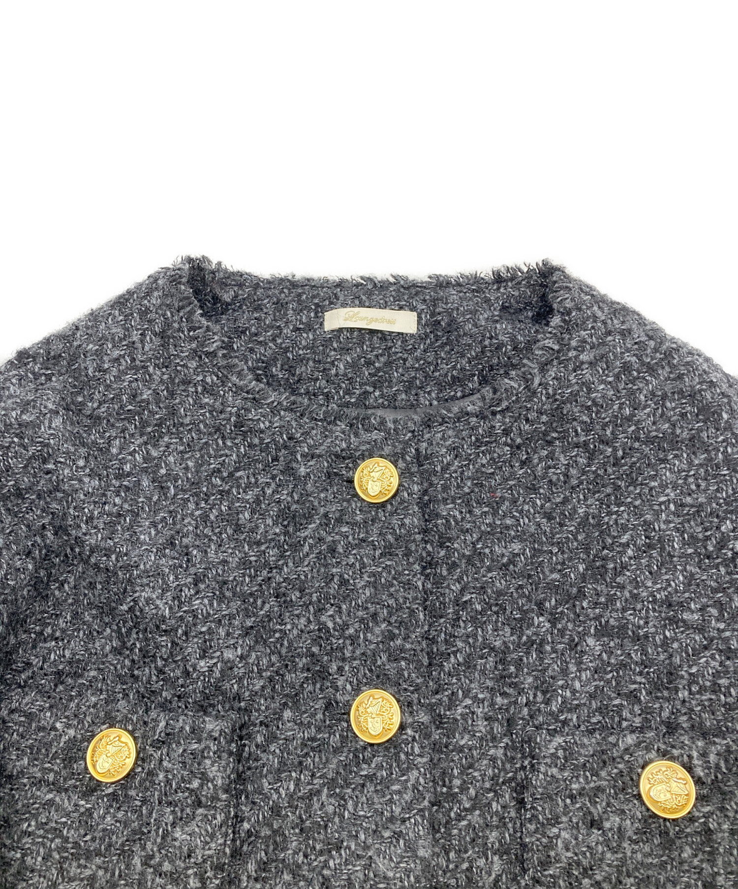 中古・古着通販】Loungedress (ラウンジドレス) ノーカラーツイード