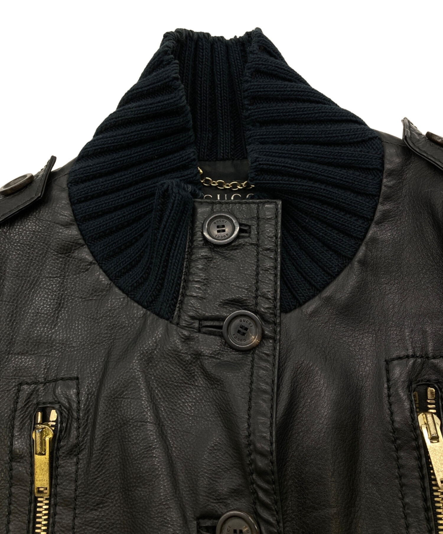 中古・古着通販】GUCCI (グッチ) マドンナボンバーレザーブルゾン/トム