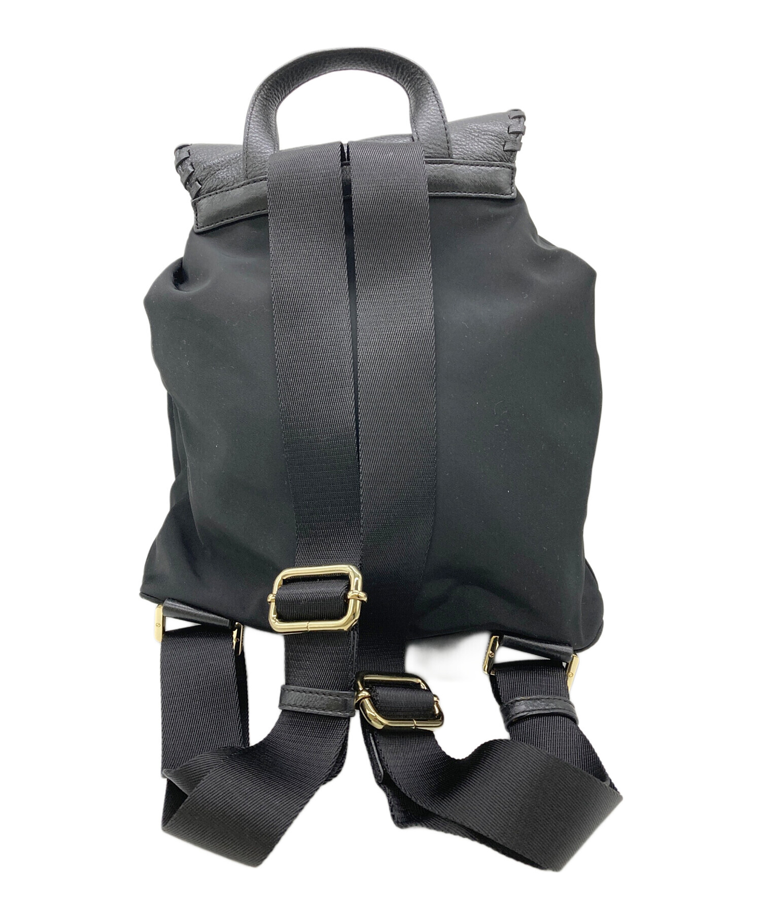 【未使用品級】TORYBURCH バックパック　ブラック　ナイロン 中古・古着通販】TORY BURCH (トリーバーチ) ナイロンレザーリュック