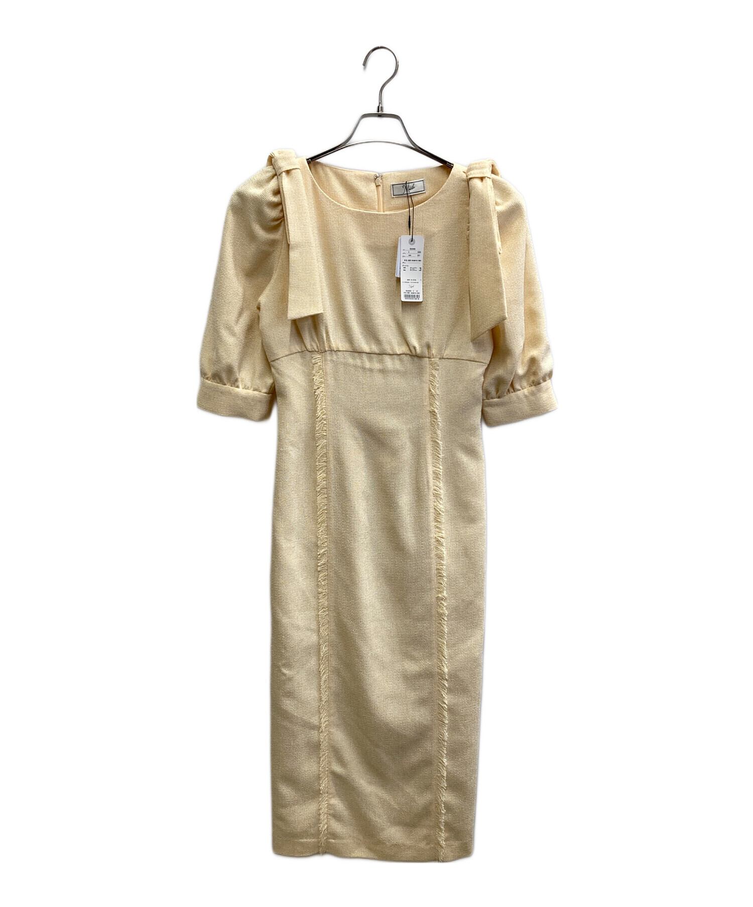 中古・古着通販】Noela (ノエラ) ツイードワンピース イエロー サイズ
