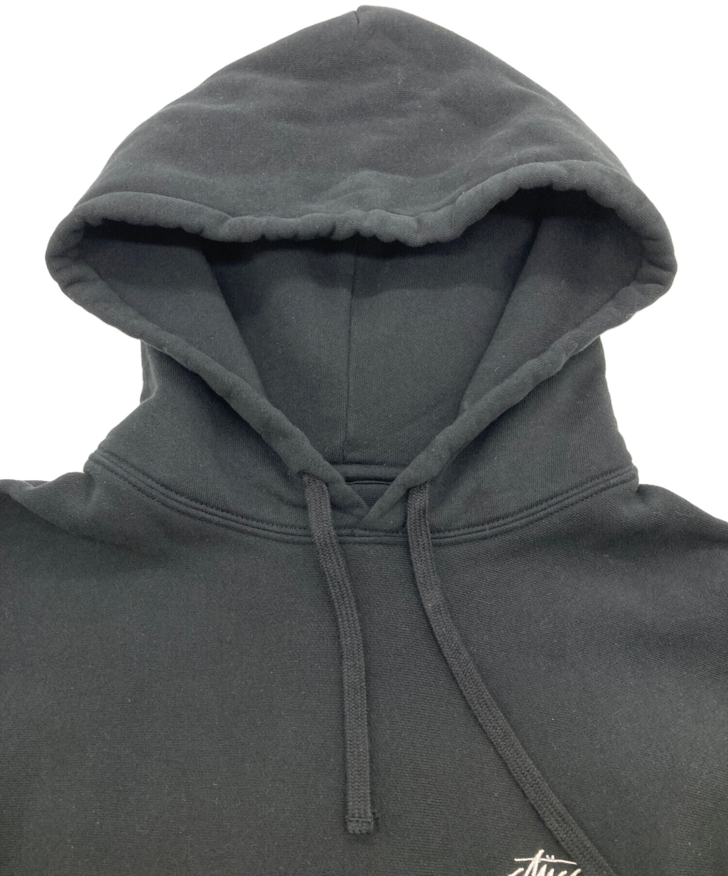 中古・古着通販】stussy (ステューシー) ロゴ刺繍 パーカー ブラック