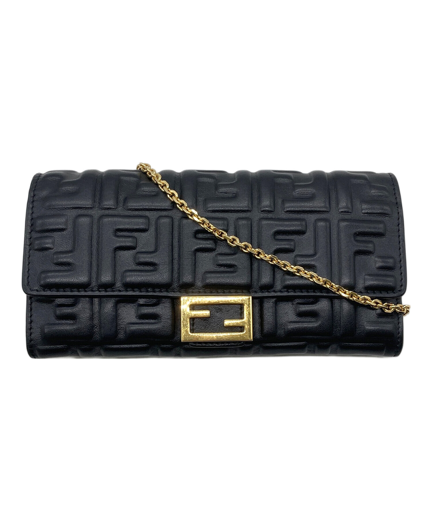 中古・古着通販】FENDI (フェンディ) チェーンウォレット ブラック