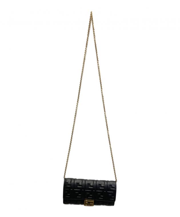 中古・古着通販】FENDI (フェンディ) チェーンウォレット ブラック