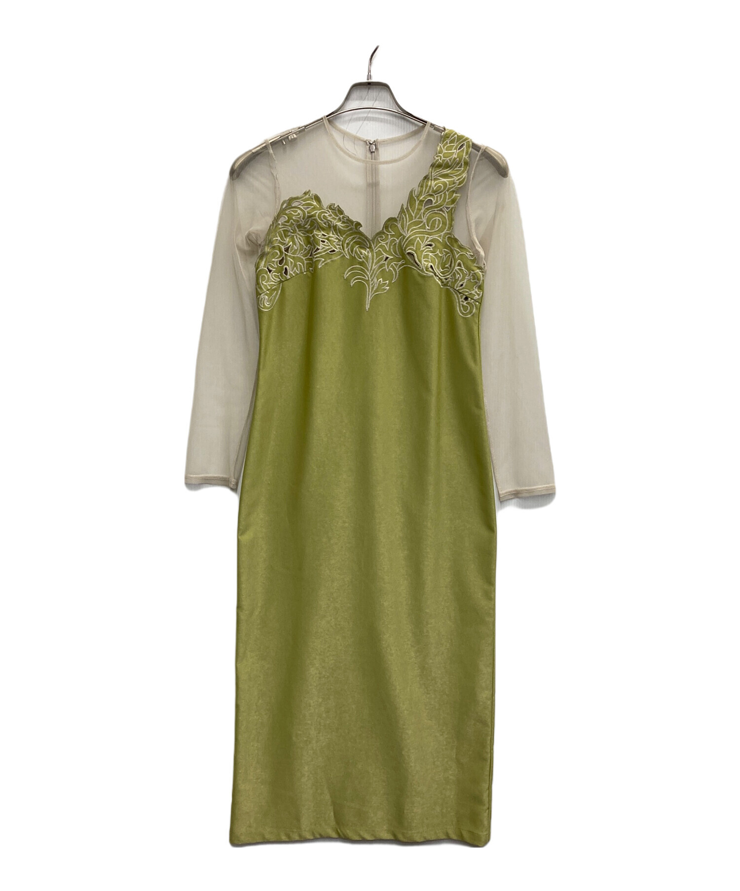 中古・古着通販】AMERI (アメリ) UND RENEE CUTWORK DRESS グリーン 