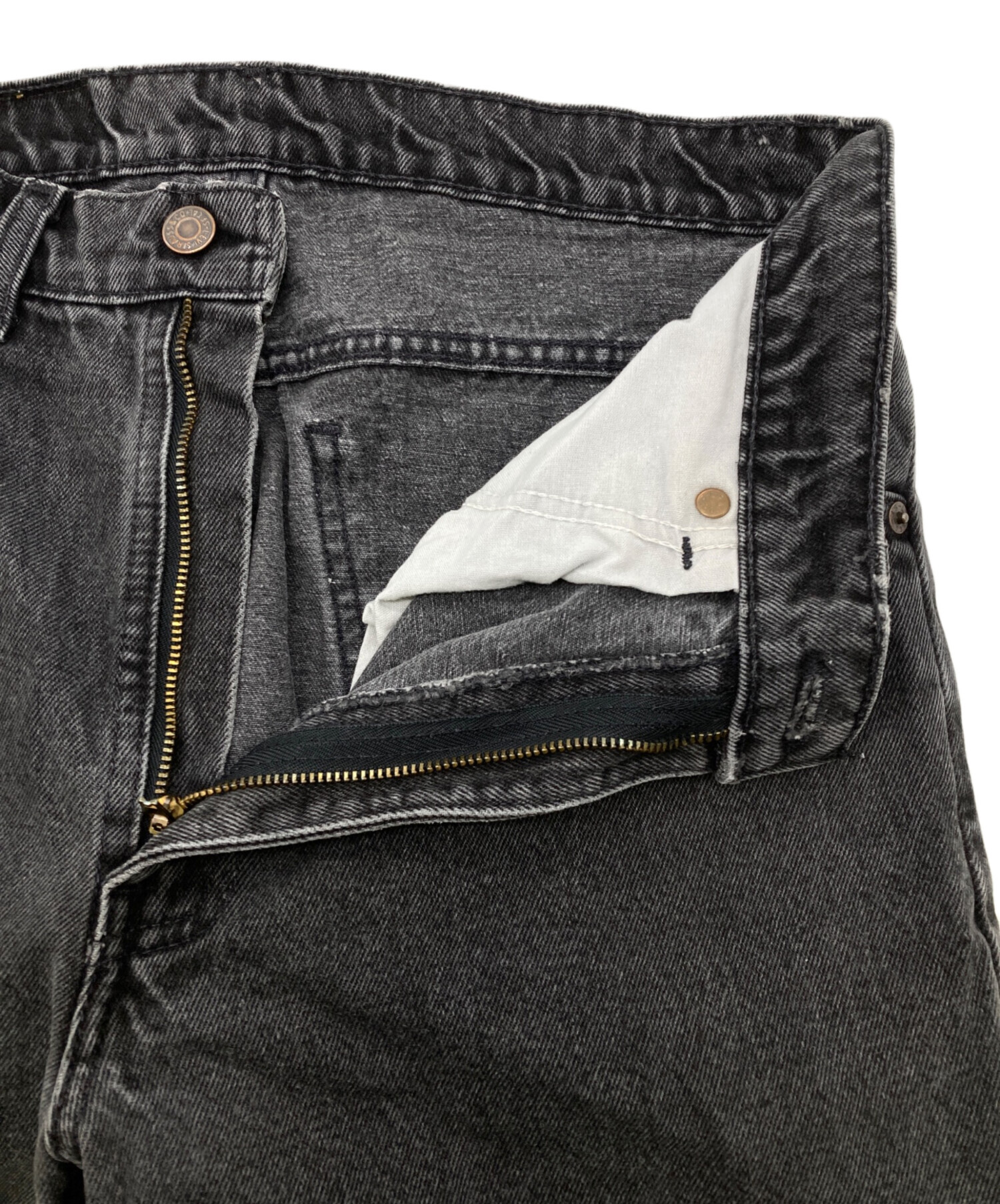 中古・古着通販】LEVI'S (リーバイス) ブラックデニムパンツ ブラック