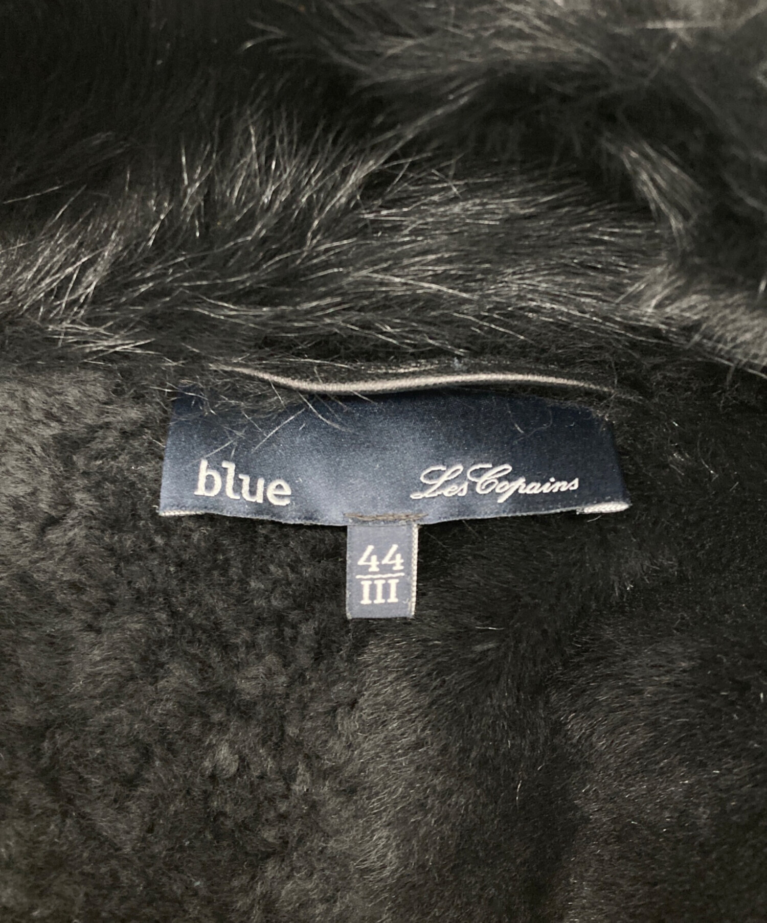 中古・古着通販】Les Copains (レコパン) レザー切替コート ブラック