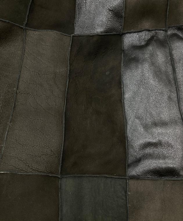 中古・古着通販】Les Copains (レコパン) レザー切替コート ブラック