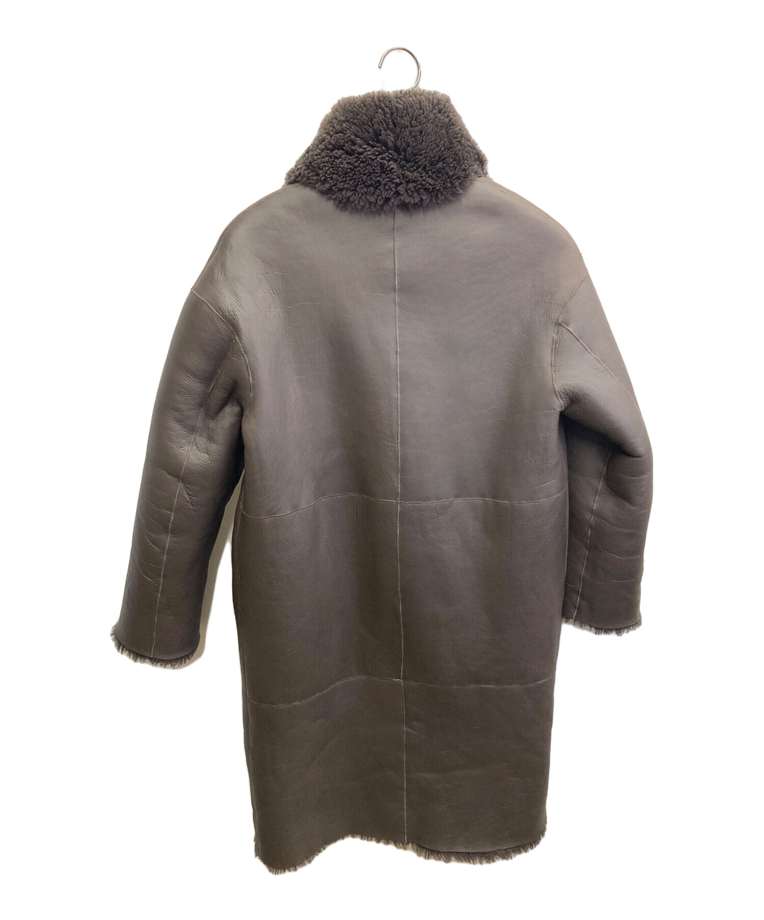 中古・古着通販】ENES (エネス) リバーシブルムートンコート ブラウン