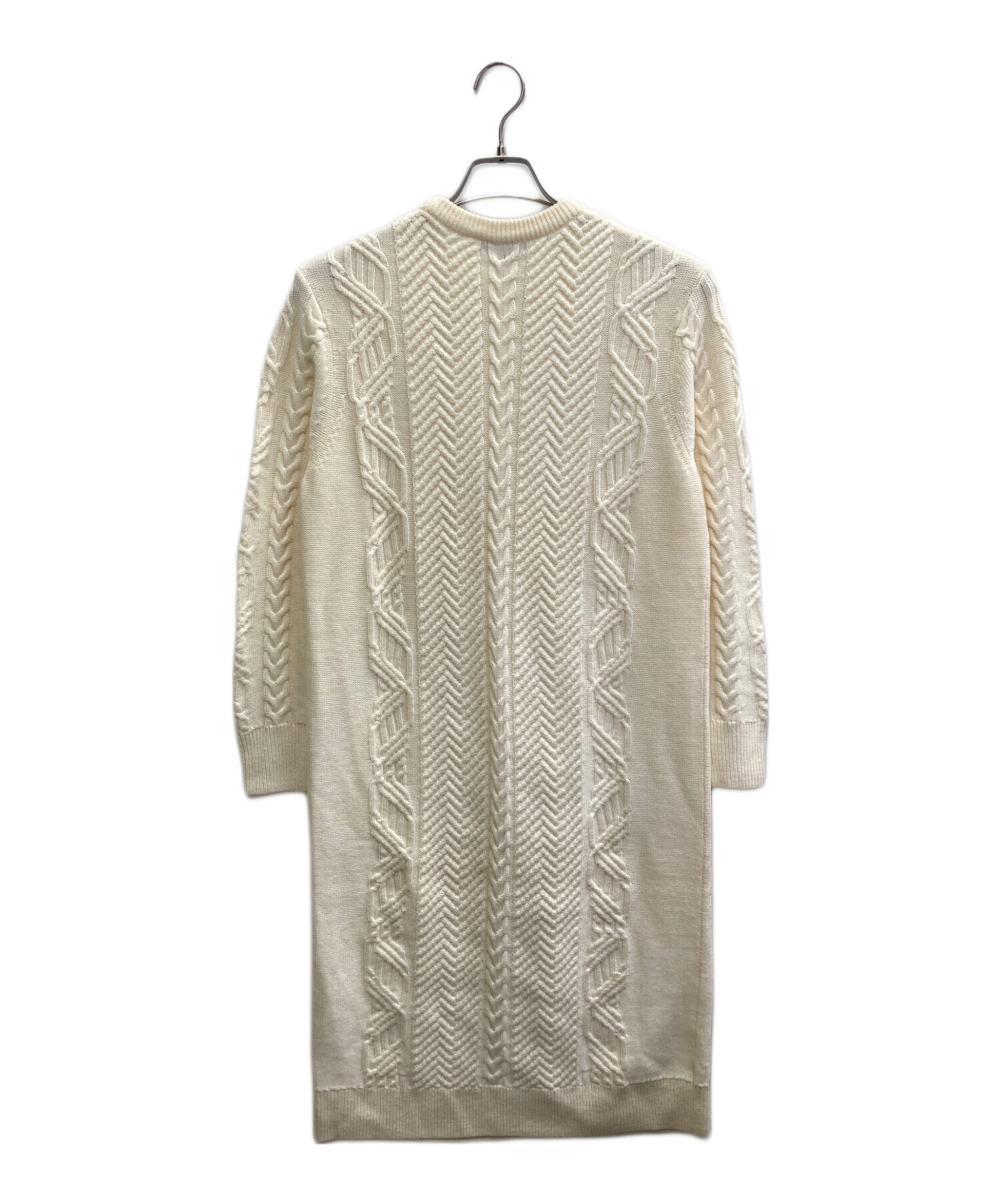 中古・古着通販】theory (セオリー) CABLE DRESS ワンピース ホワイト 