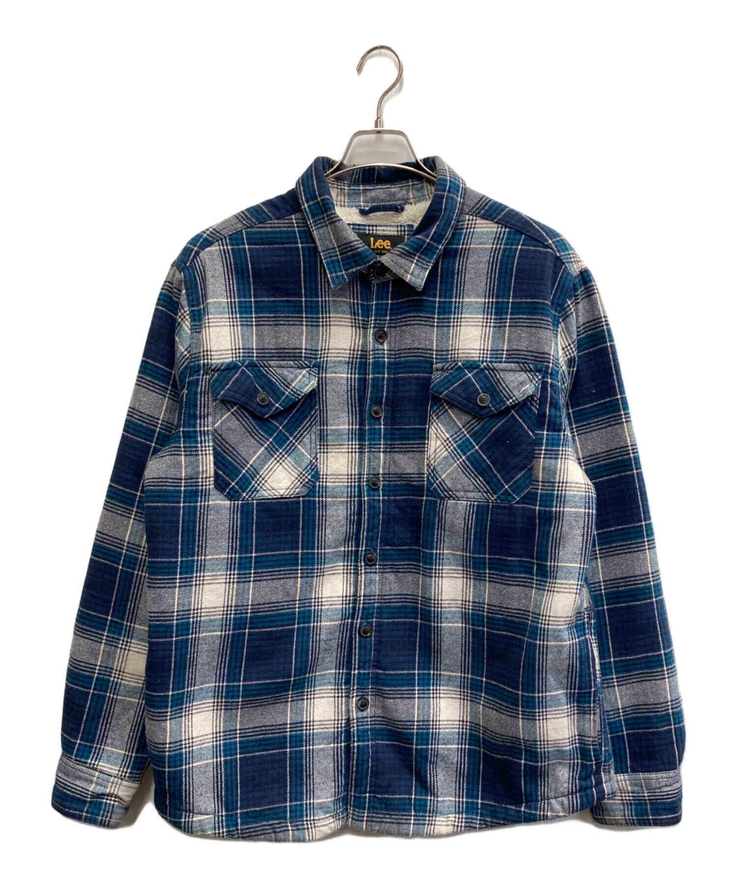 中古・古着通販】LEE (リー) チェックシャツ ネイビー サイズ:L 