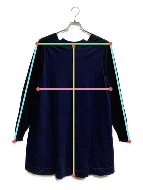 中古・古着通販】sacai (サカイ) レイヤードニット ブラック サイズ:2