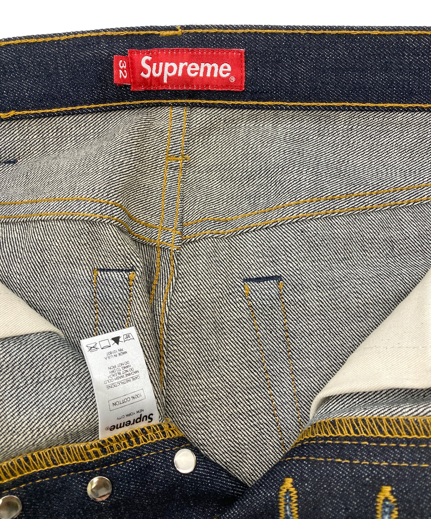 中古・古着通販】SUPREME (シュプリーム) Rigid Slim Jeans インディゴ 