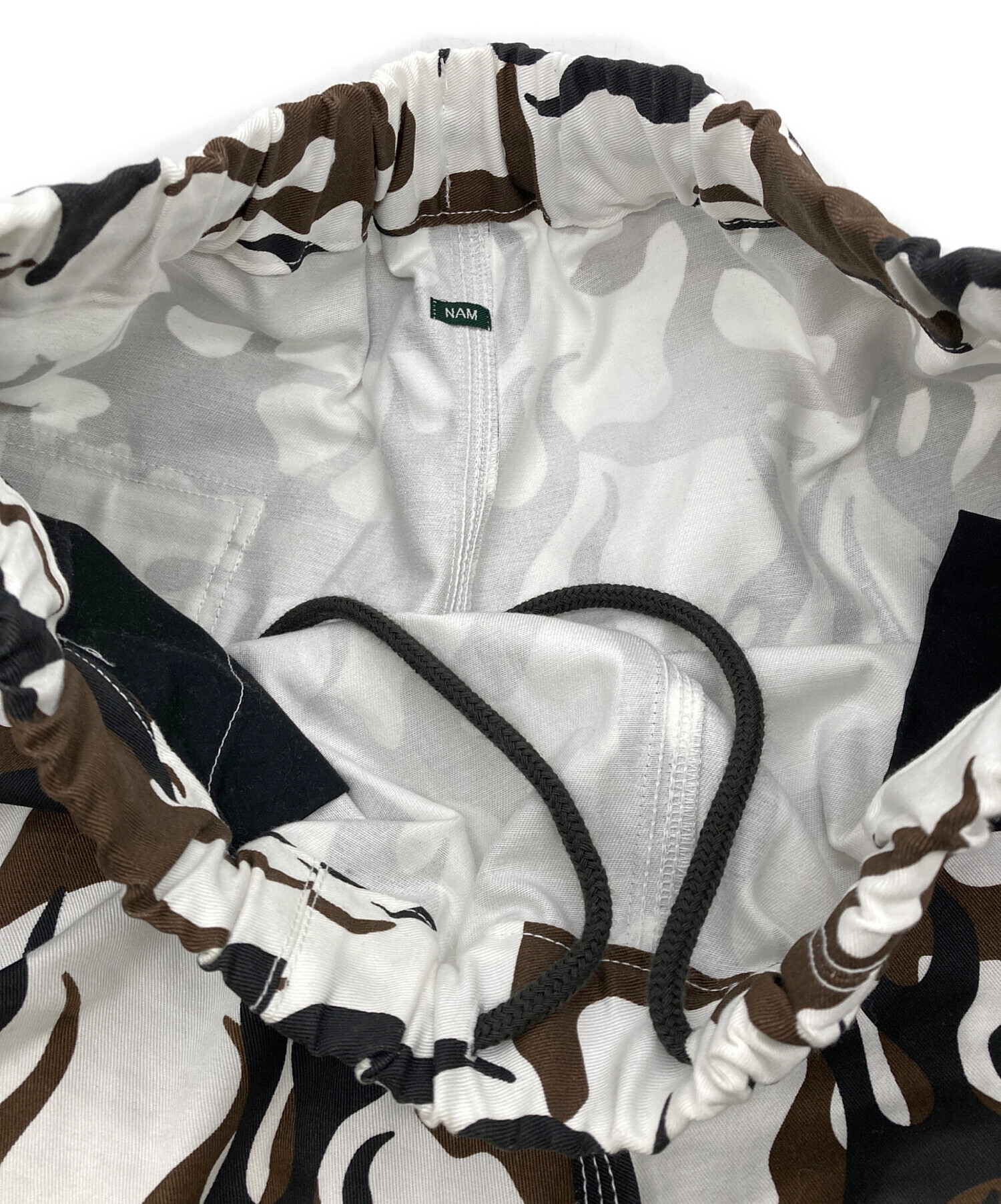 中古・古着通販】NAM (ナム) SHRINKED BAGGIES FIRECAMO ホワイト