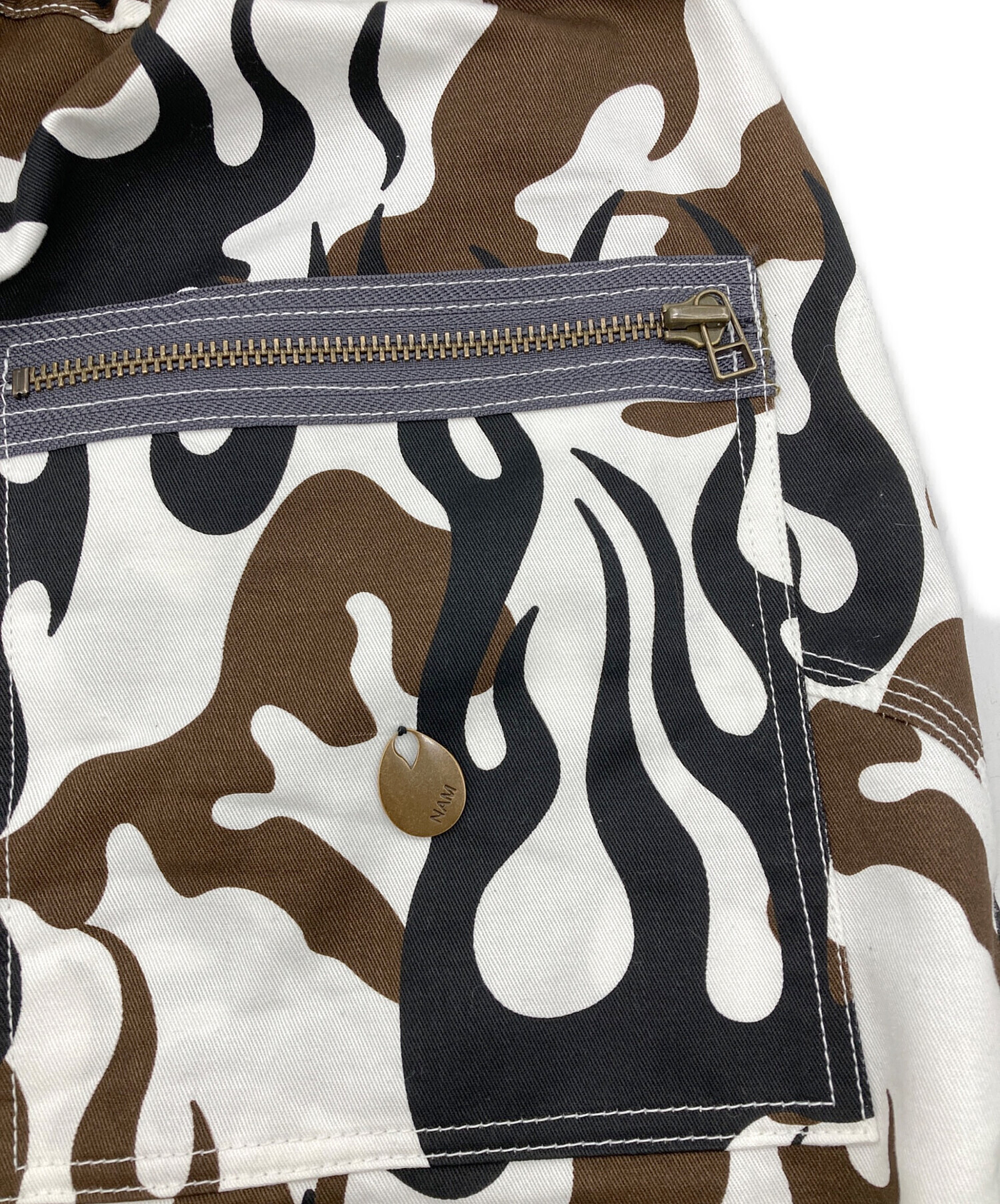 中古・古着通販】NAM (ナム) SHRINKED BAGGIES FIRECAMO ホワイト