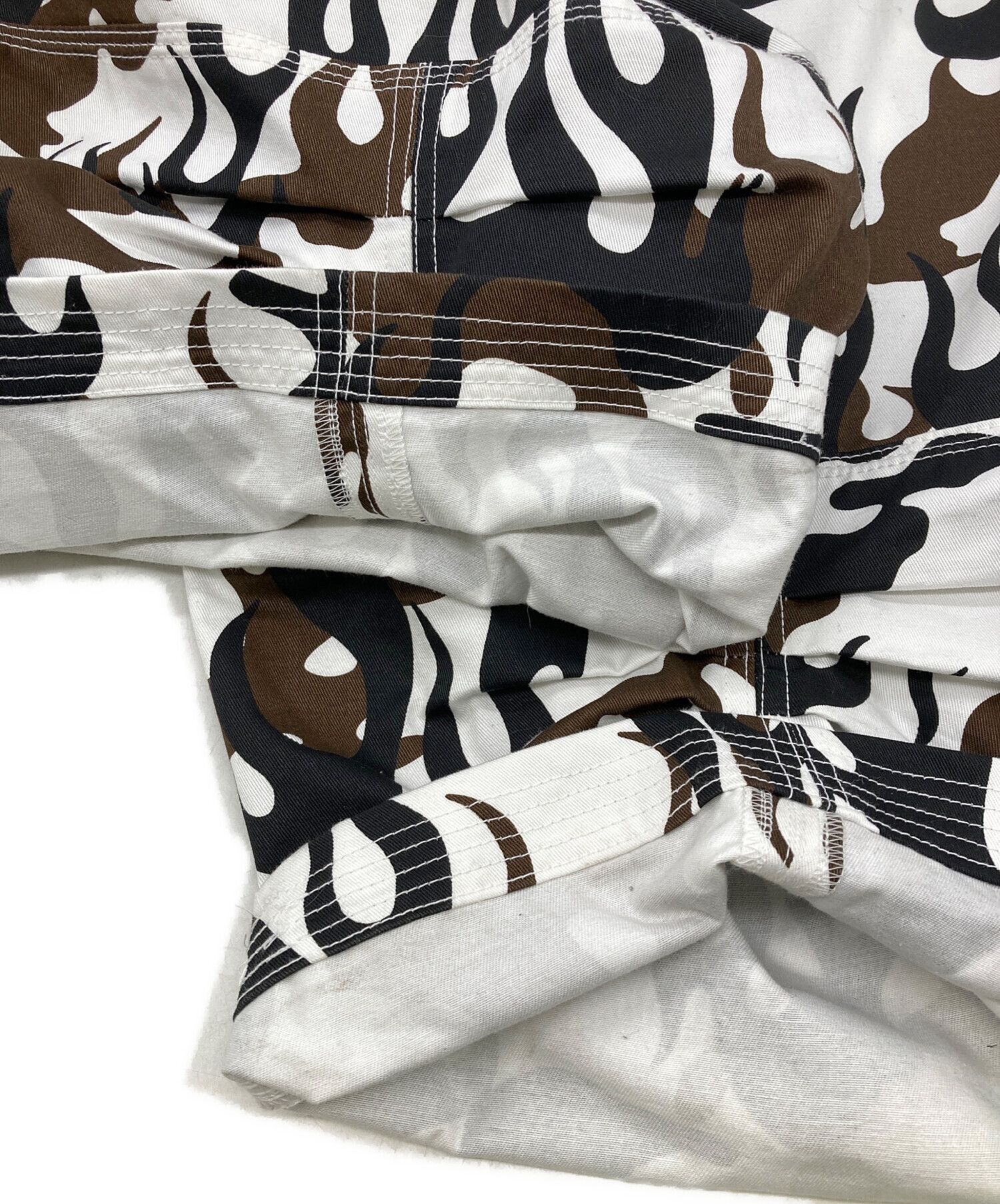 中古・古着通販】NAM (ナム) SHRINKED BAGGIES FIRECAMO ホワイト