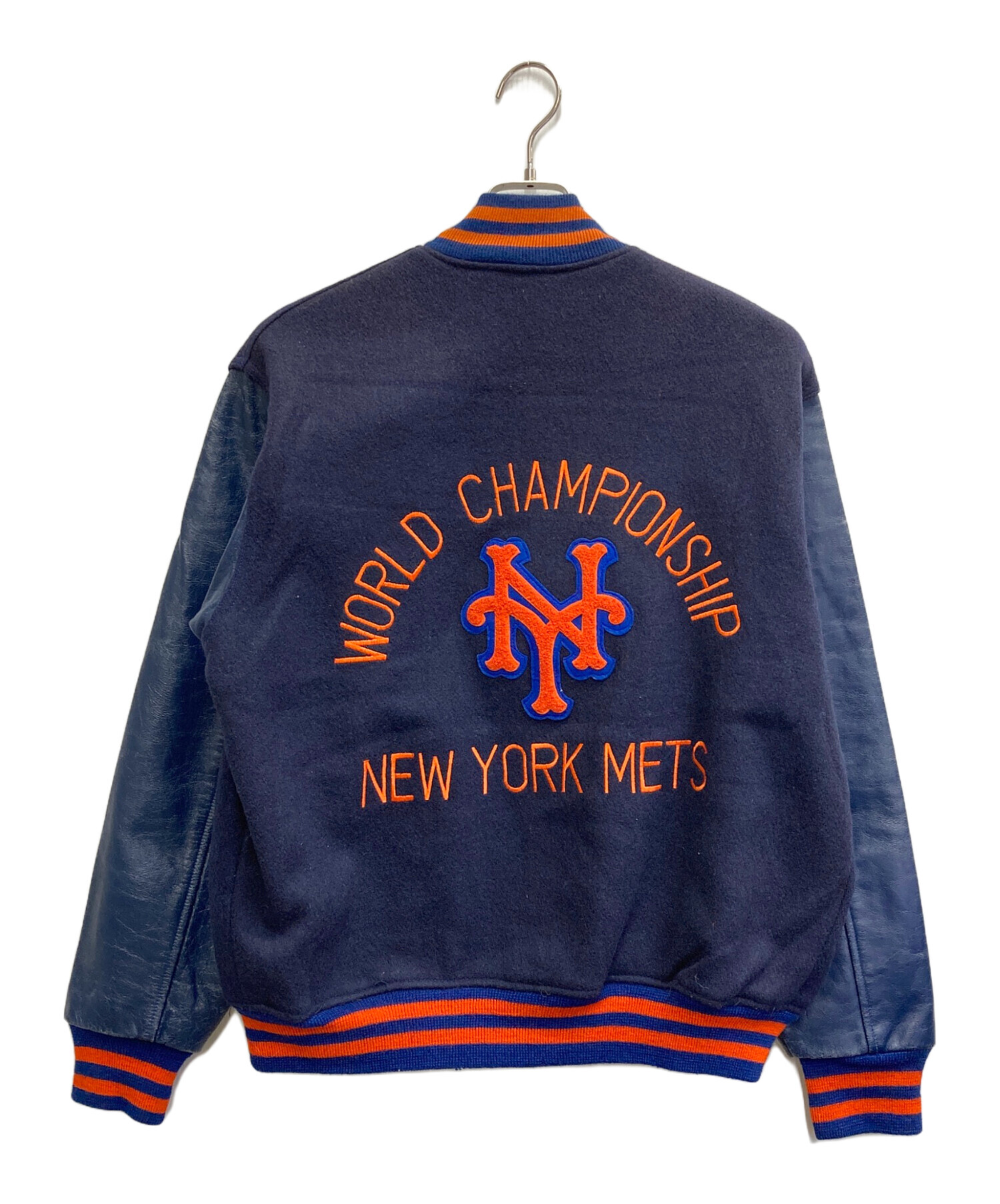 中古・古着通販】FELCO (フェルコ) NEW YORK METS袖レザースタジャン