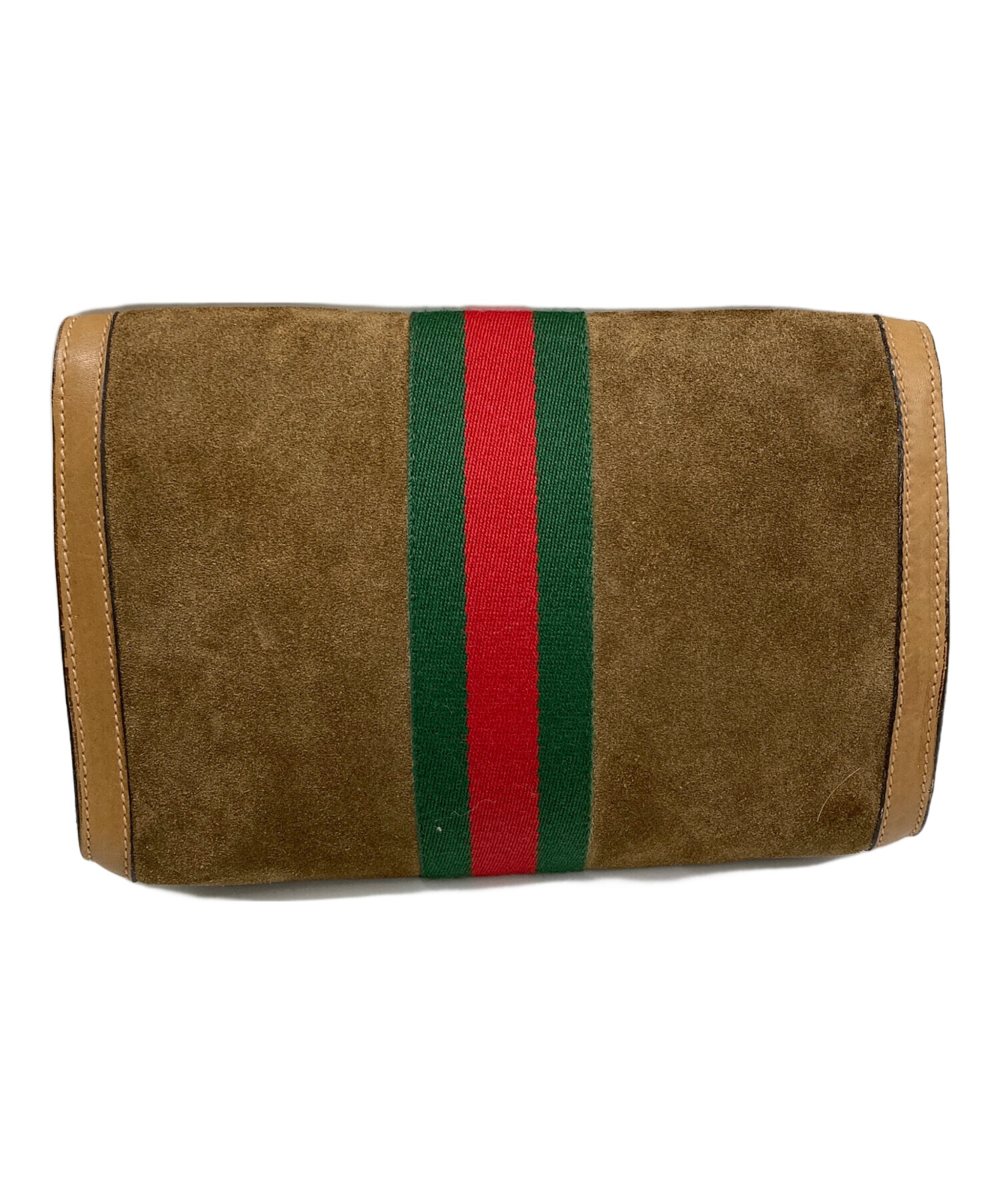 中古・古着通販】GUCCI (グッチ) OLDスエードクラッチバッグ ブラウン