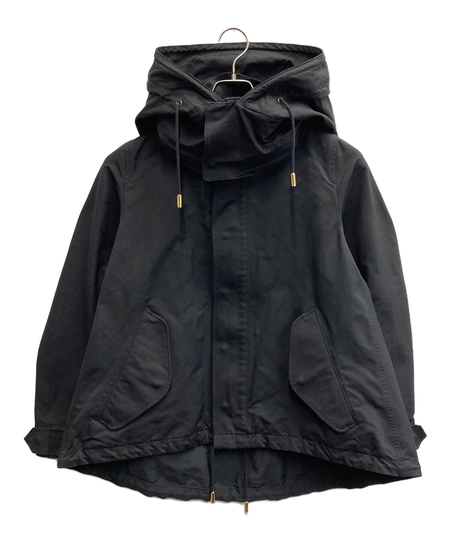日本製♪ザ リラクス S ショートモッズコート マウンテンパーカー ブラック 黒 中古・古着通販】THE RERACS (ザ リラクス) ショートモッズコート