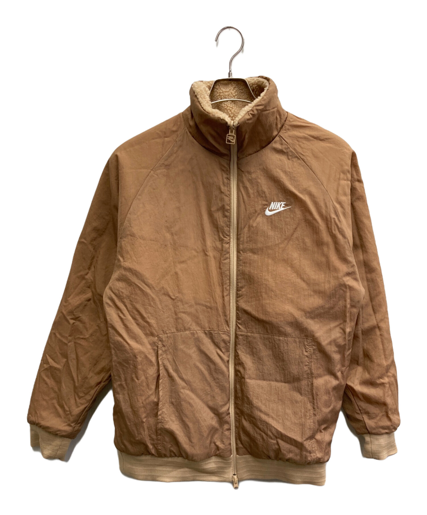 ぼ*ん様 Nike ベージュ ジャンパー 中古・古着通販】NIKE (ナイキ) フルジップ ボア ジャケット ベージュ
